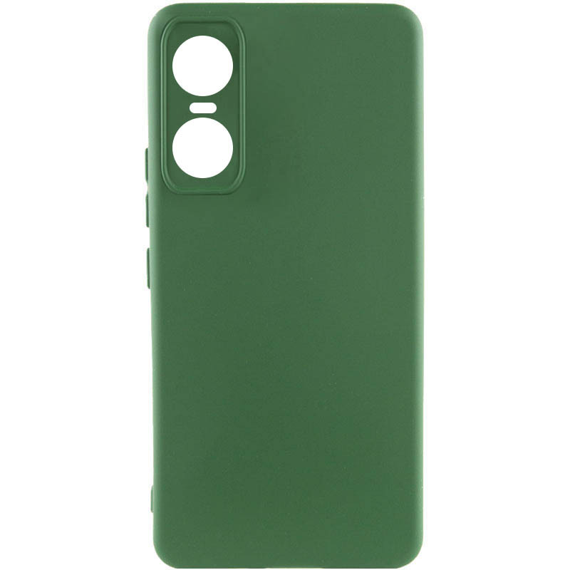 Silicone Cover Full Camera without Logo (A) для Tecno Pop 6 Pro (Dark green)-0